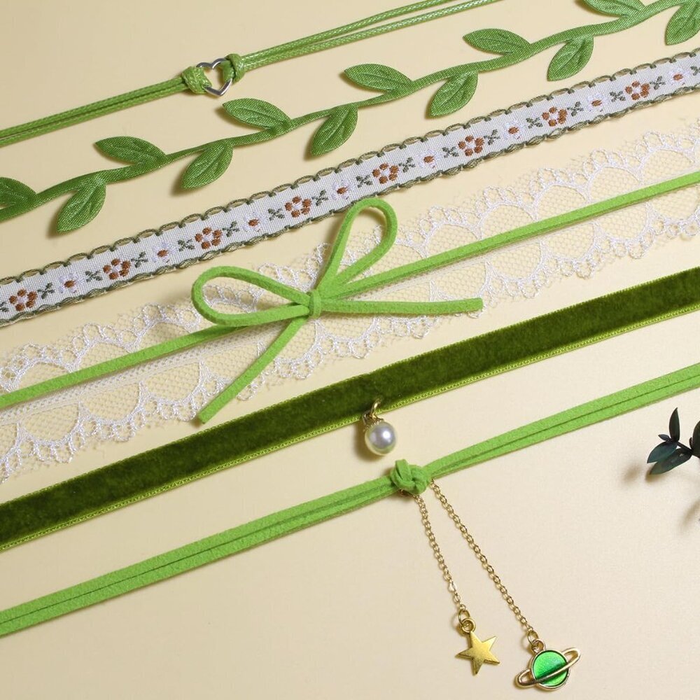Women's Colorful Lace Necklace Set Velvet Pendant Multi Styles Gift - Picture 2 of 7